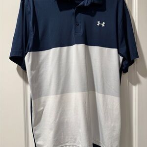Under Armour Men's Navy and White Polo Shirt
